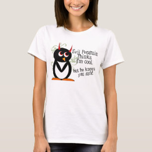 Schlechter Penguin weiß, dass Sie sind zum Kotzen T-Shirt