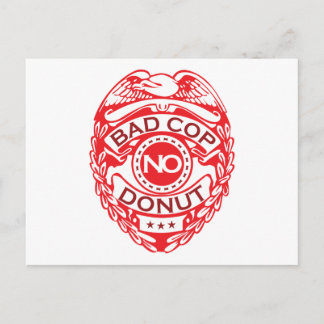 Schlechter Polizist Nein Donut - Rot Postkarte
