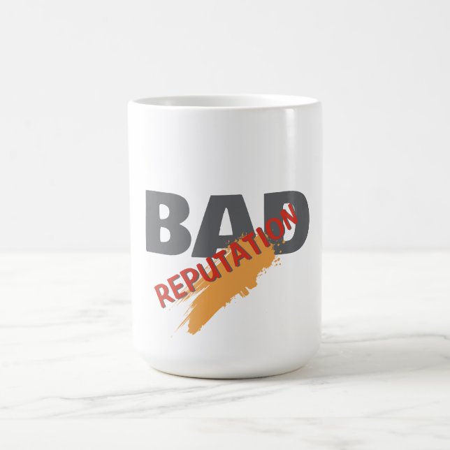 Schlechter Ruf / Minimalistischer moderner Plain  Kaffeetasse (Mittel)