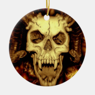 Schlechter Schädel Keramikornament