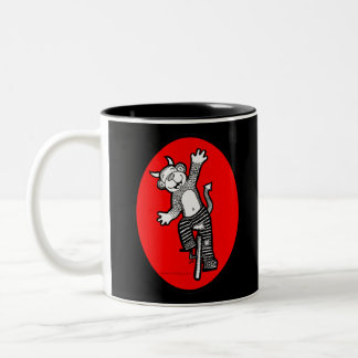 Schlechter schlechter Affe-ReitUnicycle Zweifarbige Tasse