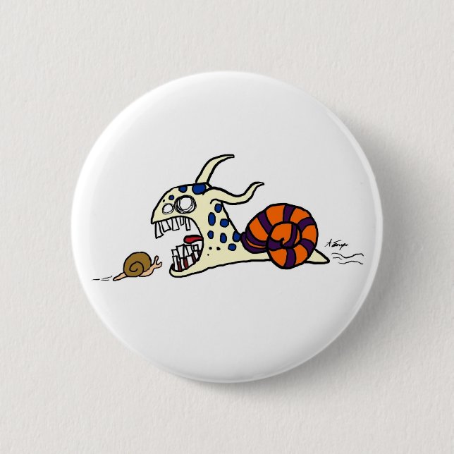 Schlechter Schnecke-Knopf Button (Vorderseite)