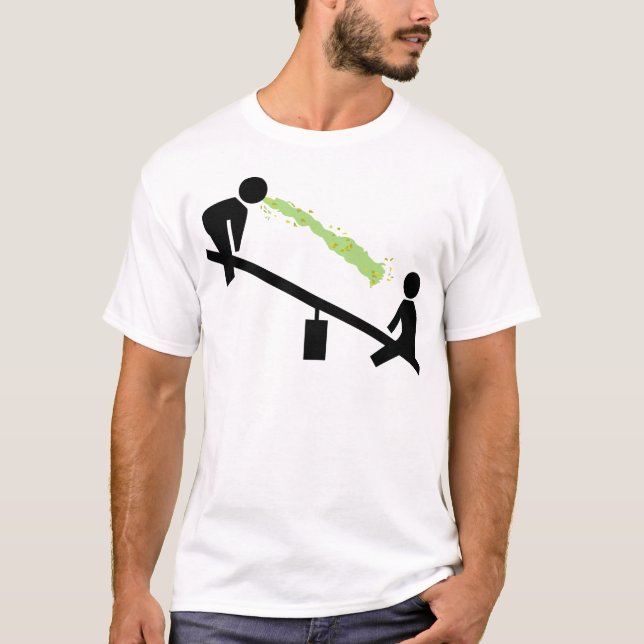 Schlechter Tag am Spielplatz T-Shirt (Vorderseite)