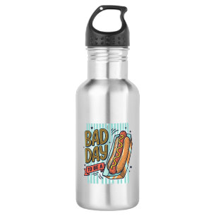 Schlechter Tag Hot Dog Retro Vektor-Shirt Design_1 Edelstahlflasche