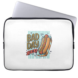 Schlechter Tag Hot Dog Retro Vektor-Shirt Design_1 Laptopschutzhülle