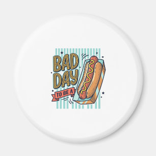 Schlechter Tag Hot Dog Retro Vektor-Shirt-Design_1 Magnet