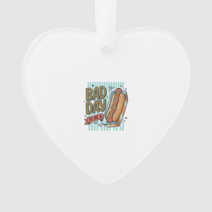 Schlechter Tag Hot Dog Retro Vektor-Shirt-Design_1 Ornament