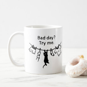 Schlechter Tag Katze Kaffeetasse
