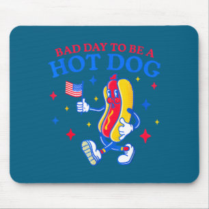 Schlechter Tag, um ein Hot Dog lustiger BBQ-Grill Mousepad