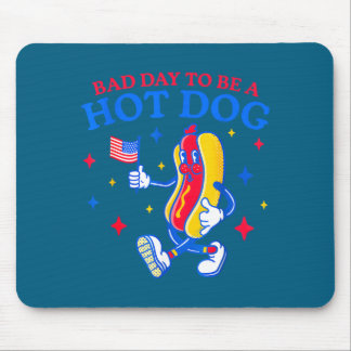 Schlechter Tag, um ein Hot Dog lustiger BBQ-Grill  Mousepad
