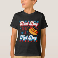 Schlechter Tag, um ein Hot Dog Retro 4. Juli zu se