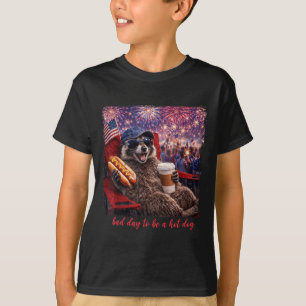 Schlechter Tag, um ein Hot-Dog-Waschbär zu sein 4. T-Shirt
