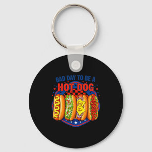 Schlechter Tag, um ein Hot Dog zu sein - Hot-Dog-L Schlüsselanhänger