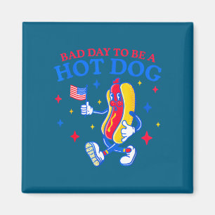 Schlechter Tag, um ein Hot Dog zu sein, lustige BB Magnet