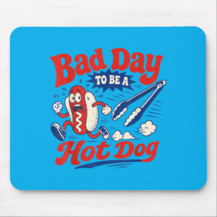 Schlechter Tag, um ein Hot Dog zu sein, lustige Ki Mousepad
