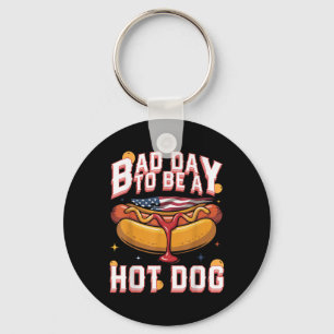 Schlechter Tag Um Ein Hot Dog Zu Sein _ Lustiger P Schlüsselanhänger