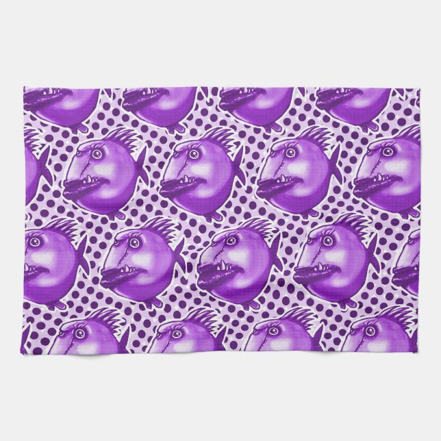 schlechter Typ hässlicher Cartoon Küchentuch (Horizontal)