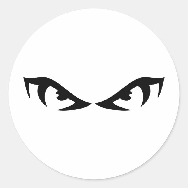 schlechtes Auge Runder Aufkleber (Vorderseite)
