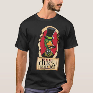 Schlechtes dunkles T-Stück der Ente (illustratives T-Shirt