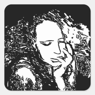 Schlechtes Habit Quadratischer Aufkleber