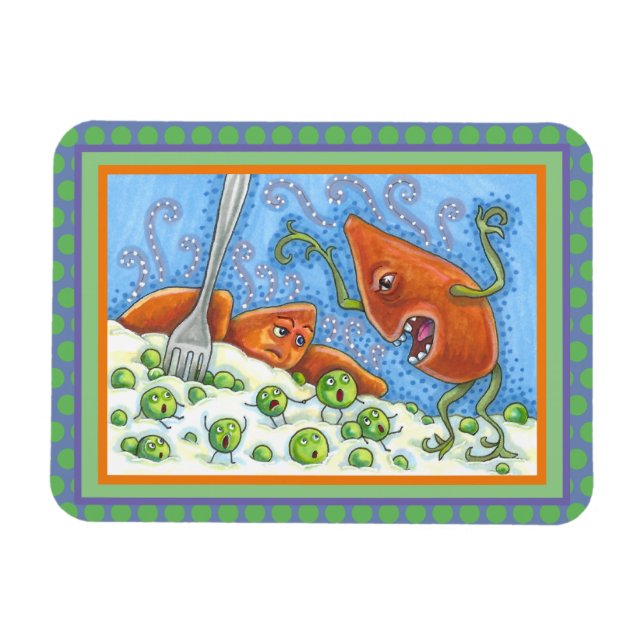 SCHLECHTES JAMBELLING IN PEAS, FUNNY ERNTEDANK MEA MAGNET (Horizontal)
