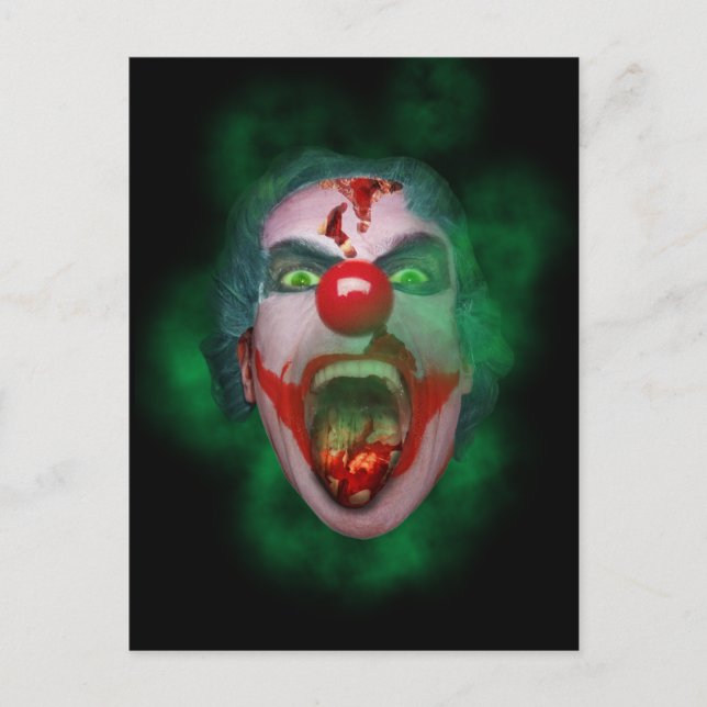 Schlechtes Joker-Clown-Gesicht Postkarte (Vorderseite)