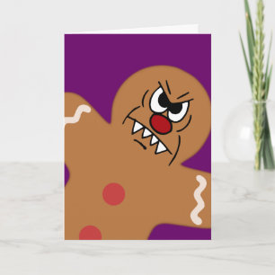 Schlechtes Lebkuchen-Mann-Plätzchen Feiertagskarte