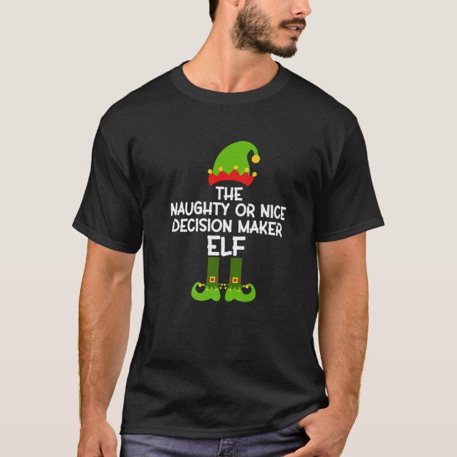 Schlechtes oder Nettes Entscheidungsmacher-Elfe pa T-Shirt (Vorderseite)