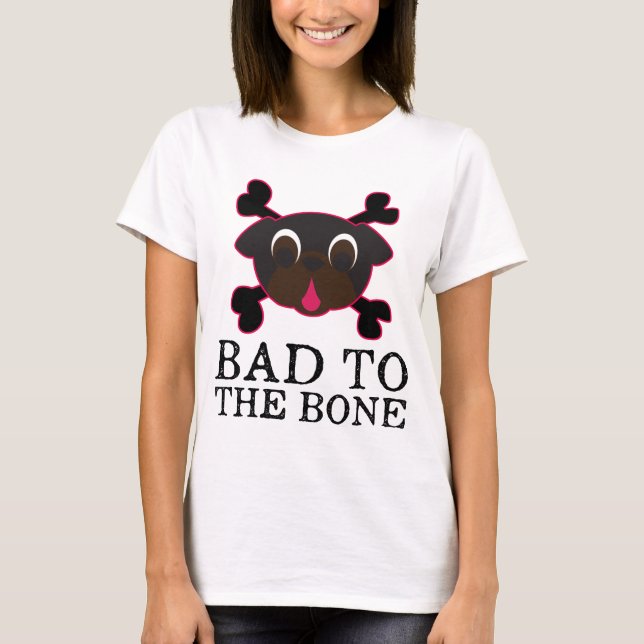 Schlechtes T-Shirt für den schwarzen Knochen (Vorderseite)