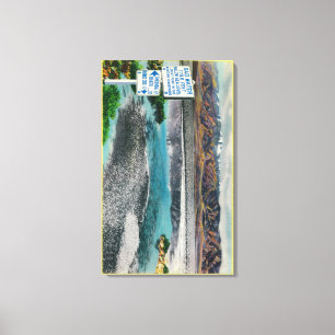 Schlechtes Wasser im Death Valley Nationaldenkmal Leinwanddruck