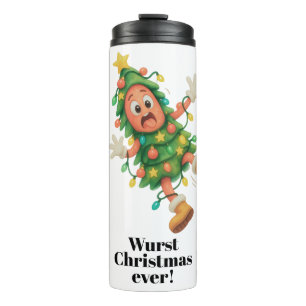Schlechtes Weihnachten ever! Lustige personalisier Thermosbecher