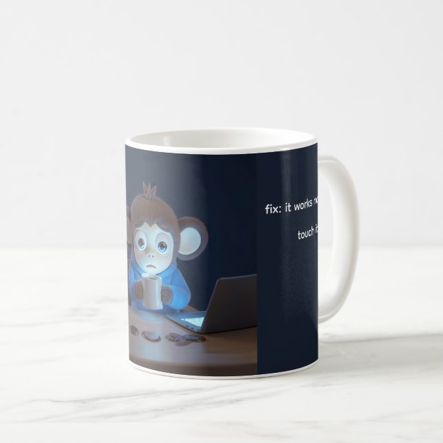 Schlechteste Commit-Nachricht Lustiger Programmier Kaffeetasse (VorderseiteRechts)