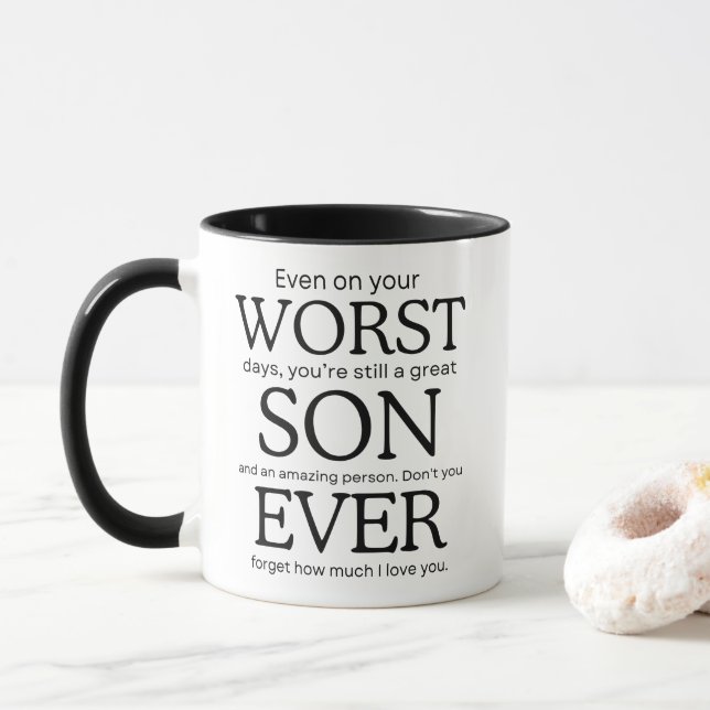 Schlechtester Sohn überhaupt Tasse (Mit Donut)
