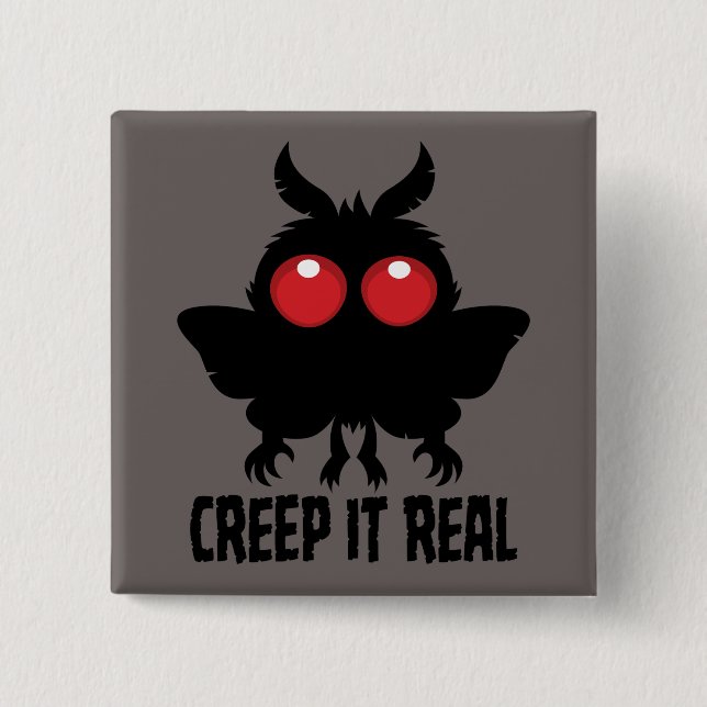 Schleich es echt Geheimnisvoller Mothman Kryptid Button (Vorderseite)