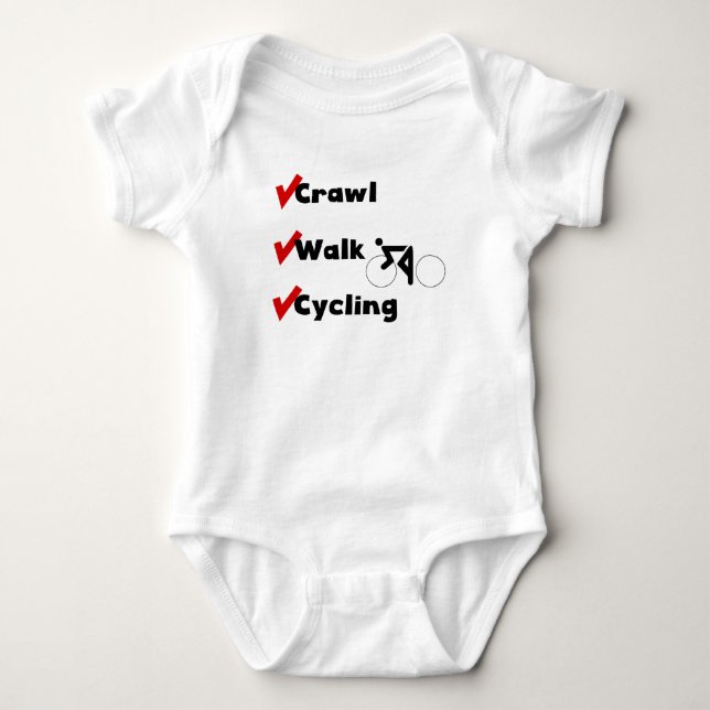 Schleichen-Weg-Radfahren Baby Strampler (Vorderseite)