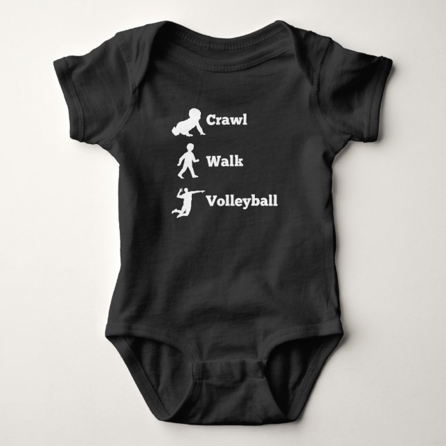 Schleichen-Weg-Volleyball Baby Strampler (Vorderseite)