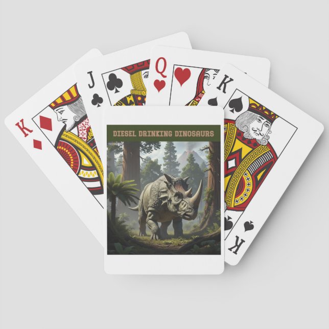 Schleichende Triceratops Spielkarten (Rückseite)