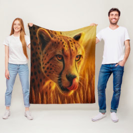 Schleichender Gepard Fleecedecke