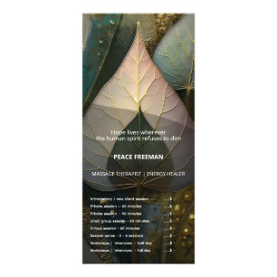 Schleier aus Blättern Botanisches Design Werbekarte