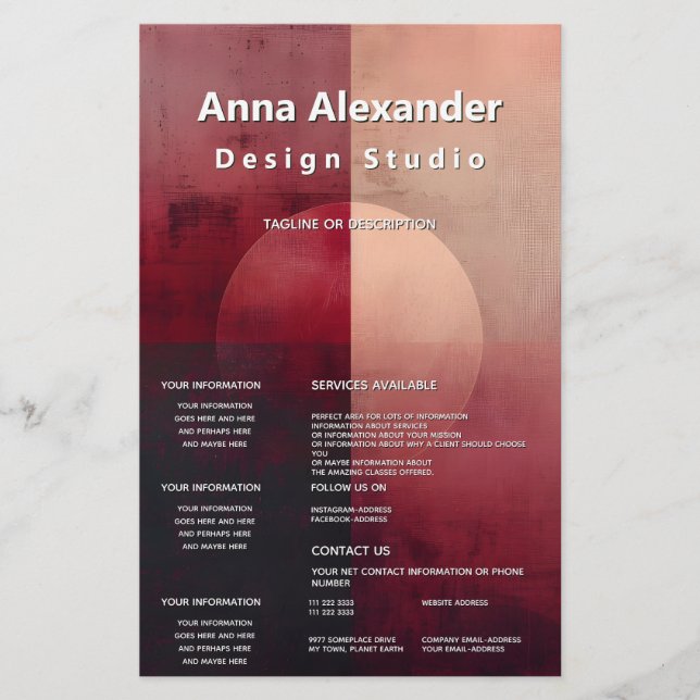 Schleier der Teilung | Minimalistisches Design  Flyer (Vorne)