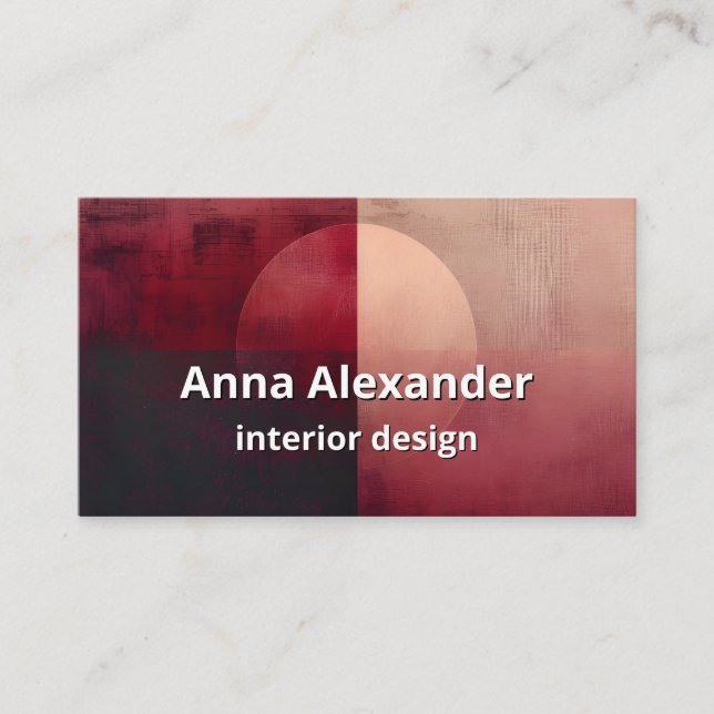 Schleier der Teilung | Minimalistisches Design  Visitenkarte (Vorderseite)