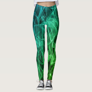 Schleier wie ein Röntgenbild neongrün Leggings