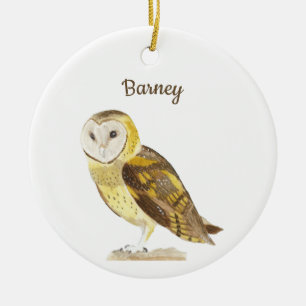 Schleiereule Keramik Ornament