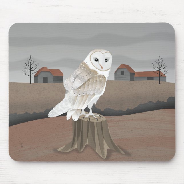 Schleiereule Mousepad (Vorne)