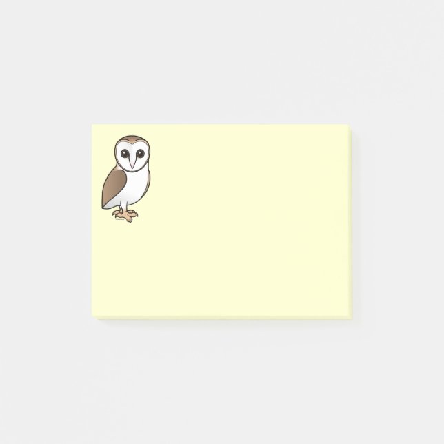 Schleiereule Post-it Klebezettel (Vorderseite)