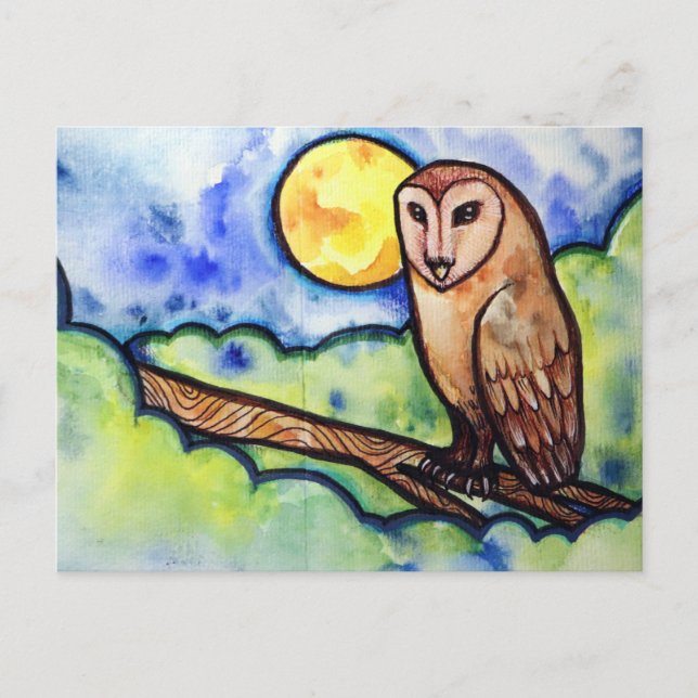 Schleiereule Postkarte (Vorderseite)