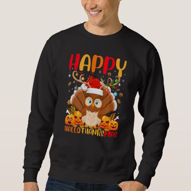 Schleiereule Vogel Glückliche Schleiereule Helloth Sweatshirt (Vorderseite)