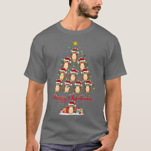 Schleiereule Vogel Liebhaber passend Weihnachtsman T-Shirt