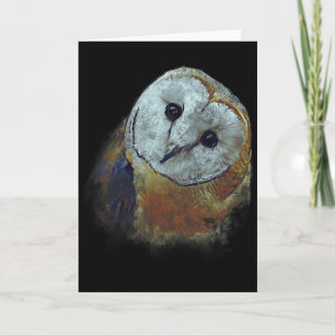 Schleiereulenmalerei Eulen Kunst Karte