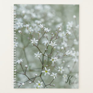 Schleierkraut-Blumen-Naturfoto mit Monogramm Planer